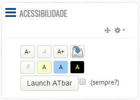 bloco acessibilidade no Moodle